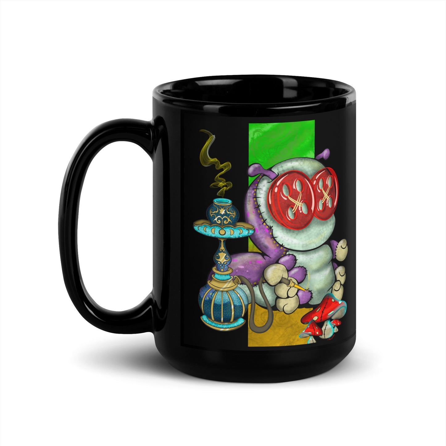 Who Are You? Black Glossy Mug