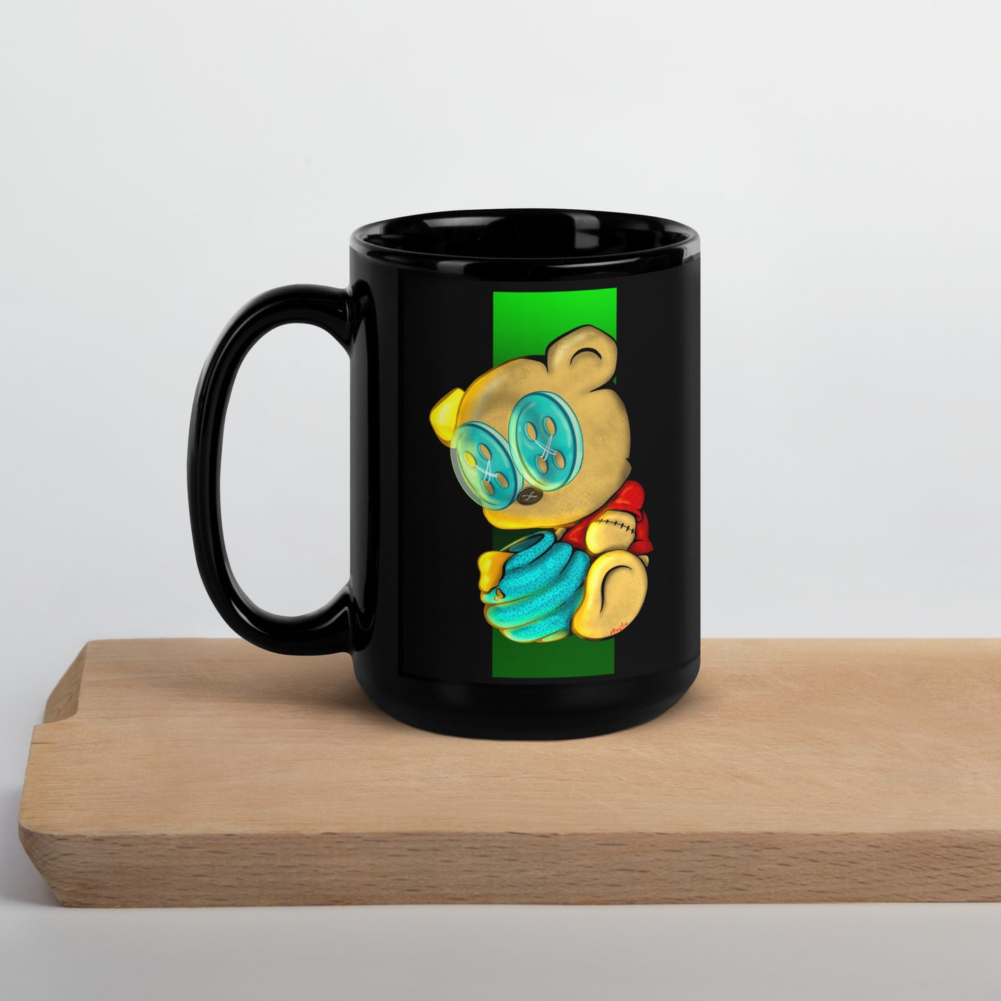 Hey Honey. Black Glossy Mug