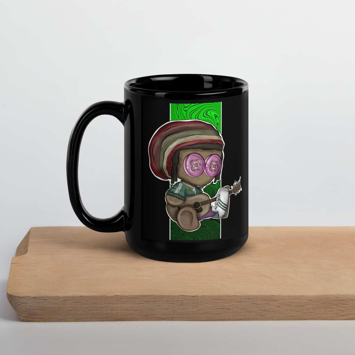 One Love MicosMind Black Glossy Mug