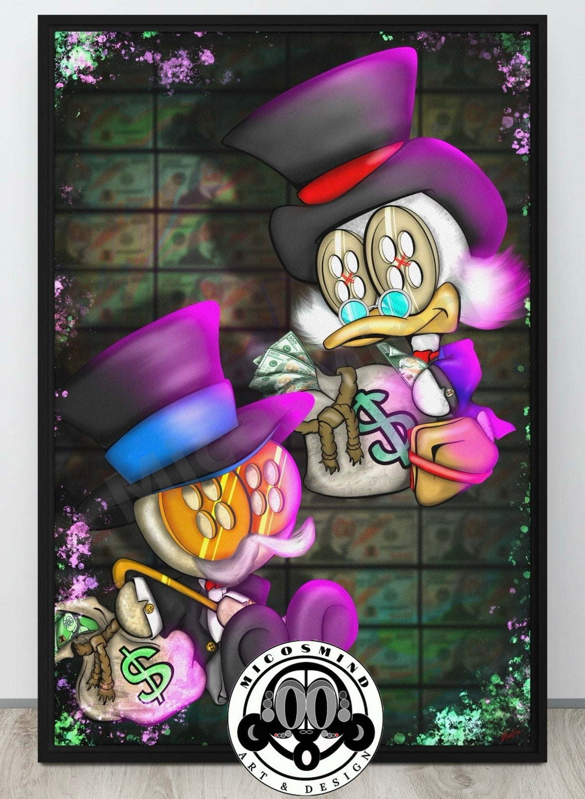 Battle of the Billionaires | Framed Canvas