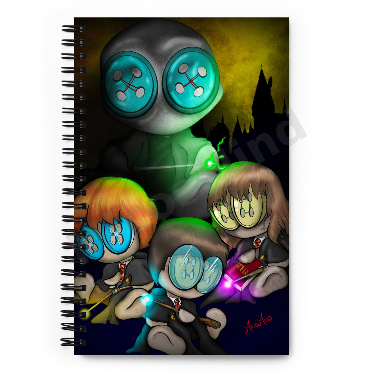 Wizards Spiral Notebook, Fantasy Magic Art Journal by MicosMind