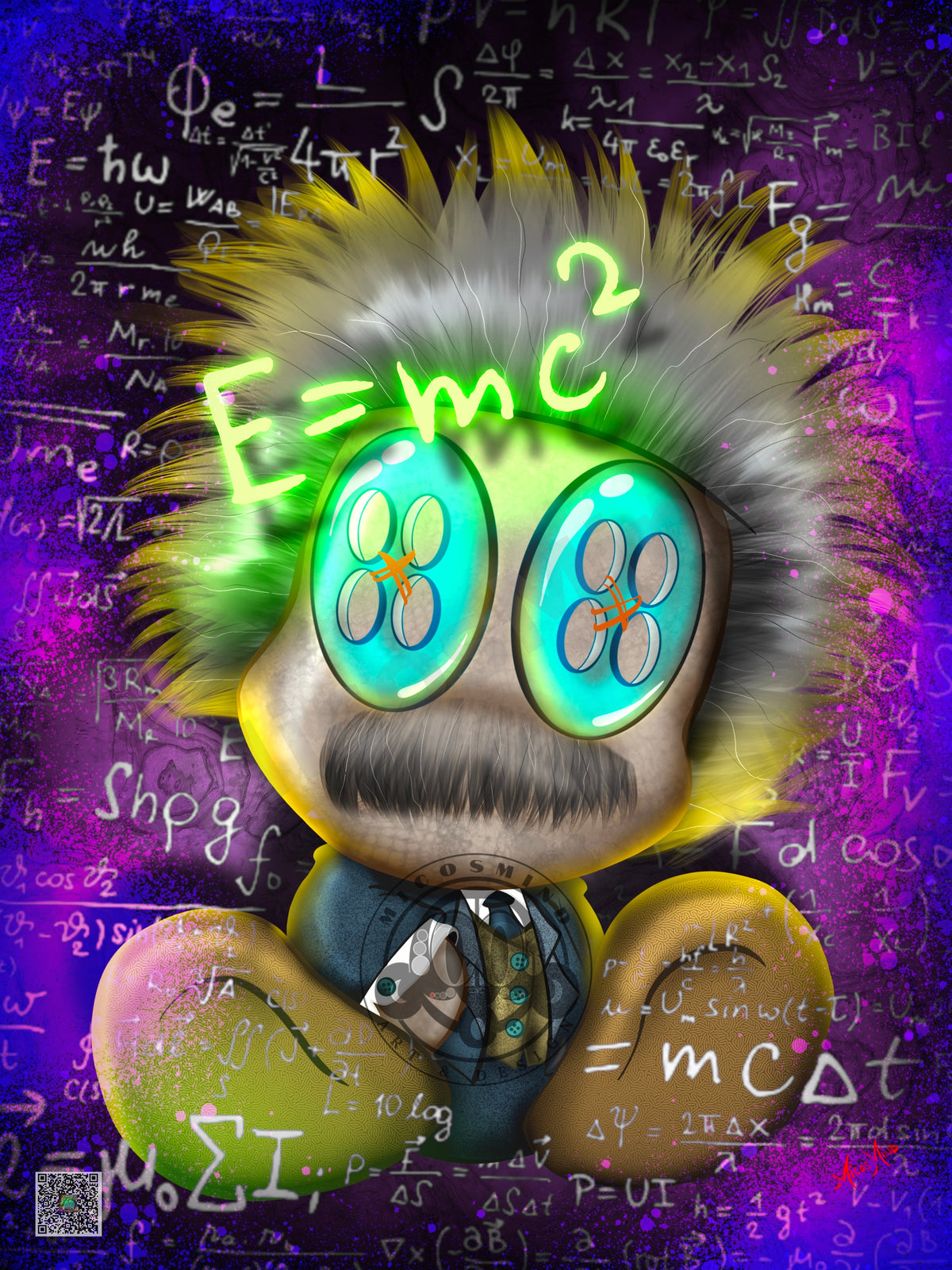 Albert – 16x20 Science Poster, Einstein Genius Pop Art Wall Art Print by MicosMind