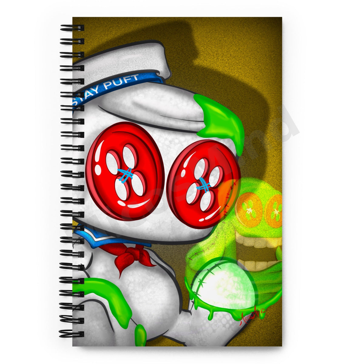 Family Portrait Spiral Notebook, Spooky Pop Art Journal by MicosMind