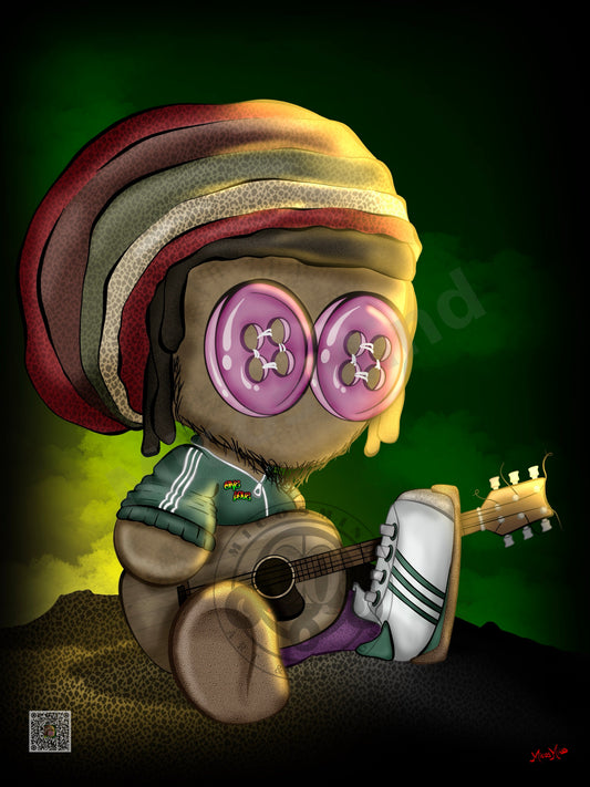 Rasta Love – 16x20 Reggae Poster, Rasta Music Wall Art Print by MicosMind