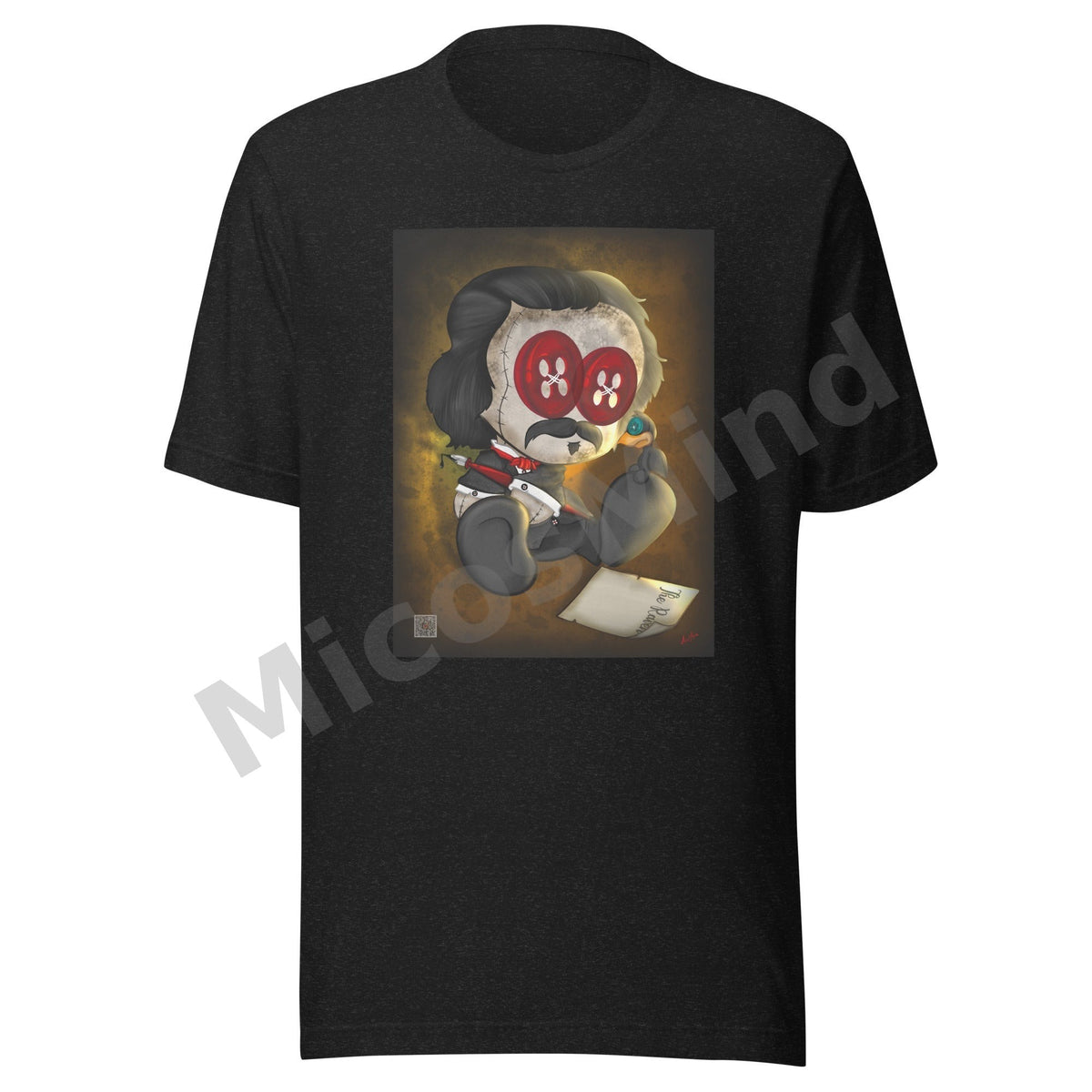 The Poet Unisex T-Shirt, Dark Literary Graphic Tee by MicosMind
