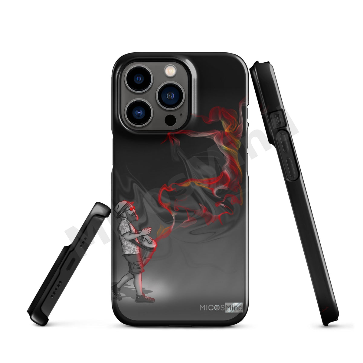 Freedom by Music 2 Snap iPhone Case, Drummer Smoke Art Art Phone Case by MicosMind