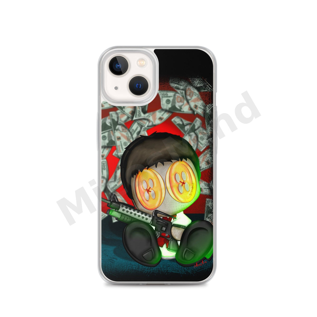The Bad Guy Clear iPhone Case, Gangster Art Phone Case by MicosMind