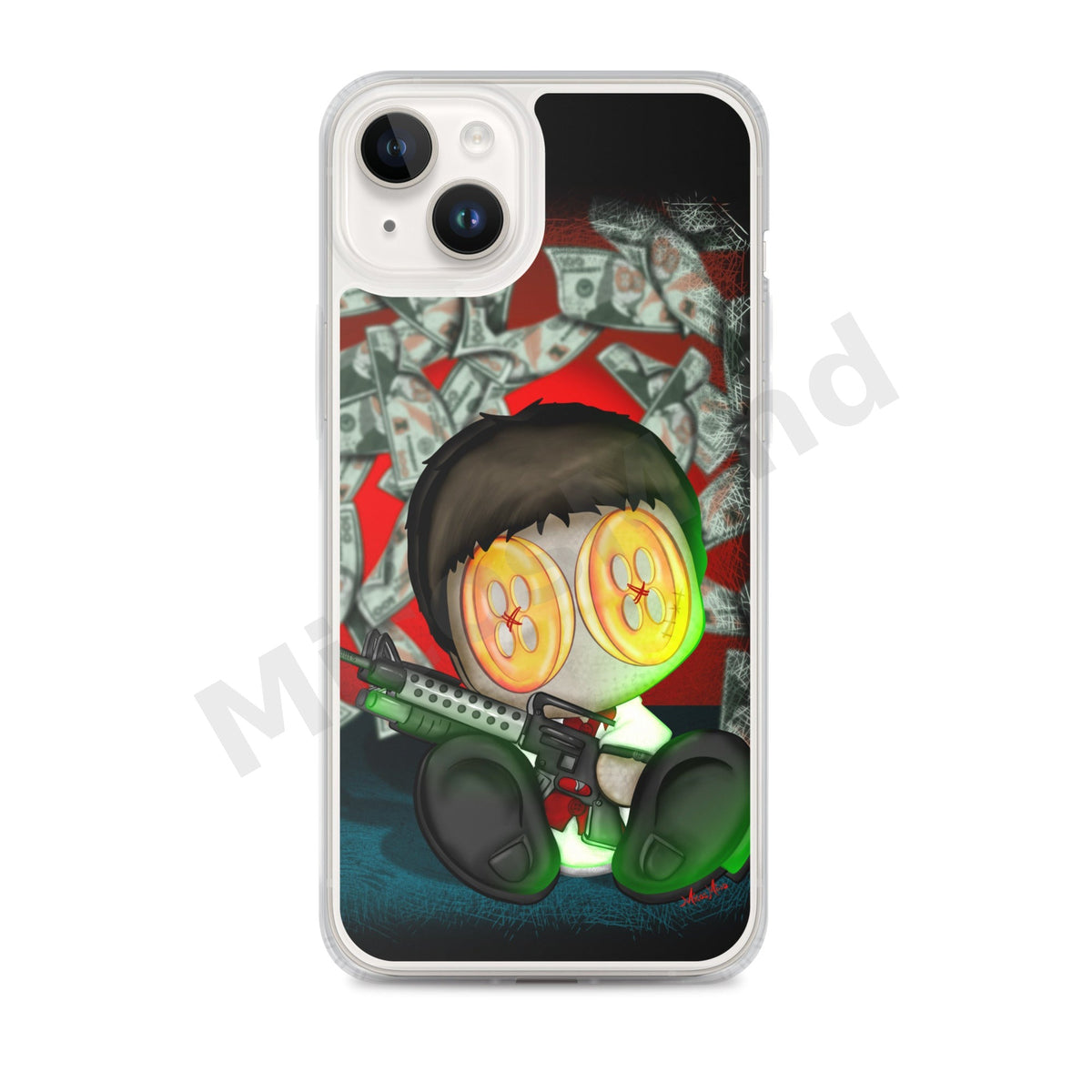 The Bad Guy Clear iPhone Case, Gangster Art Phone Case by MicosMind