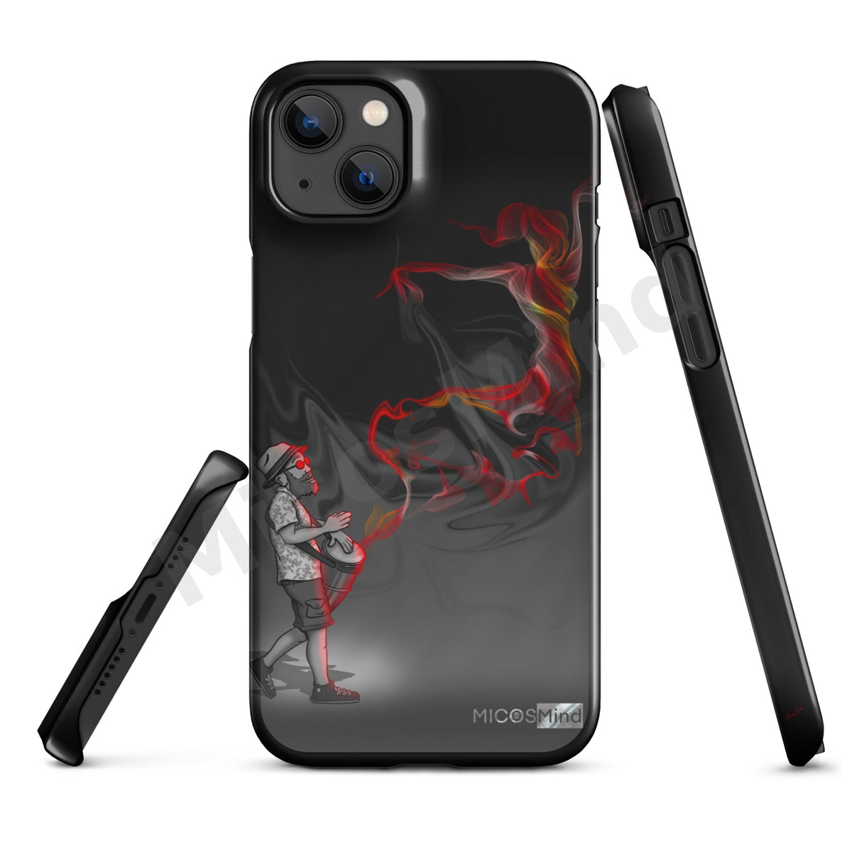 Freedom by Music 2 Snap iPhone Case, Drummer Smoke Art Art Phone Case by MicosMind