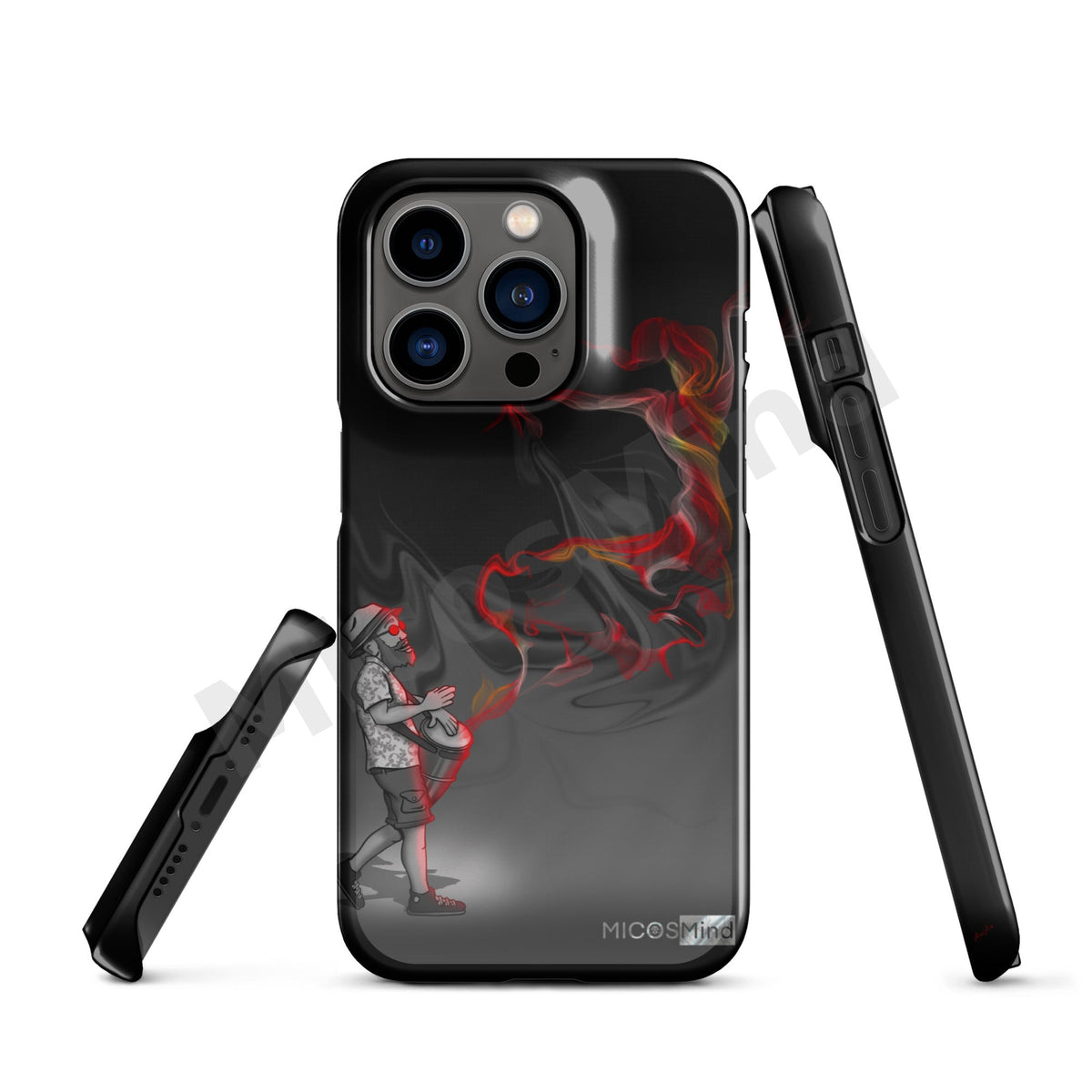 Freedom by Music 2 Snap iPhone Case, Drummer Smoke Art Art Phone Case by MicosMind