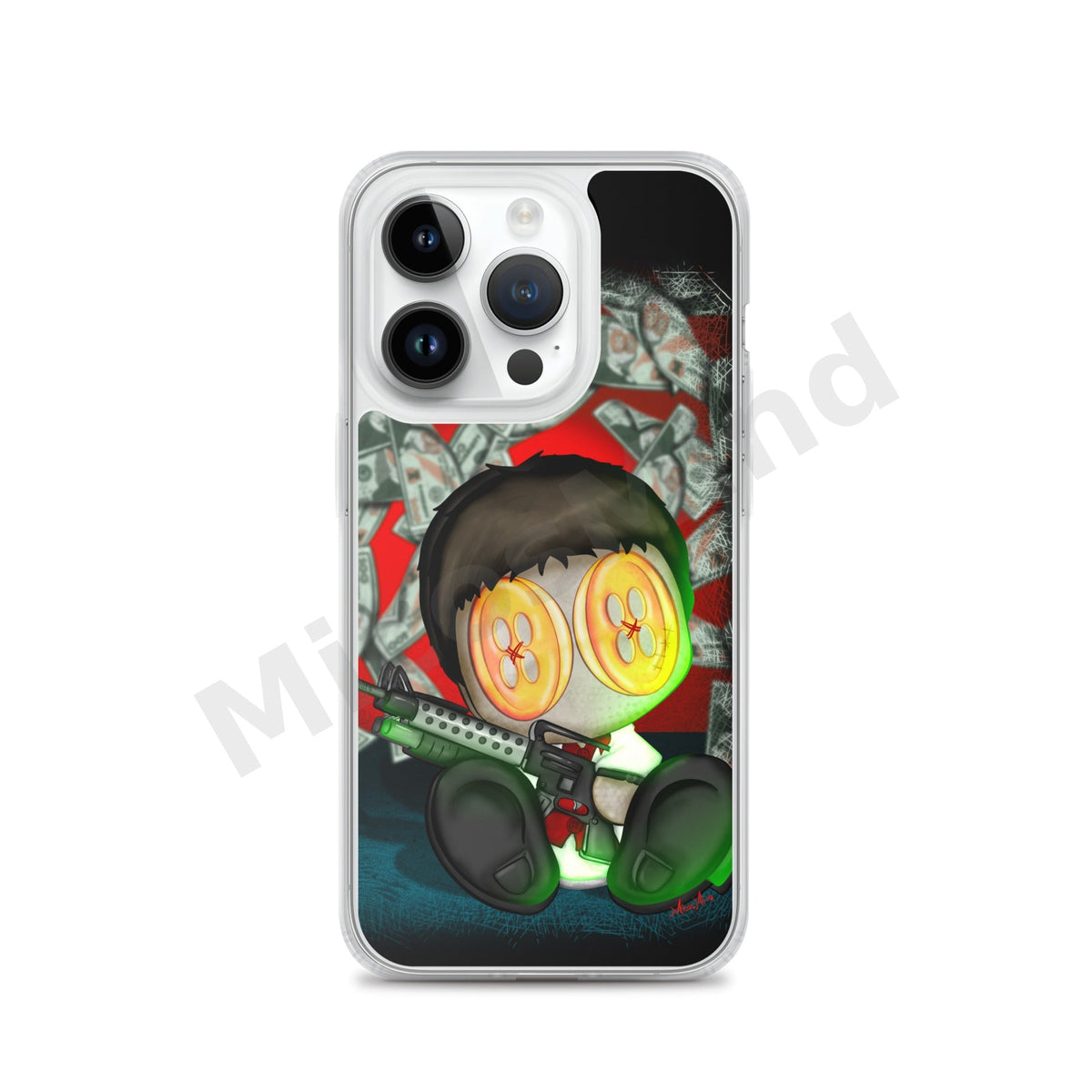 The Bad Guy Clear iPhone Case, Gangster Art Phone Case by MicosMind