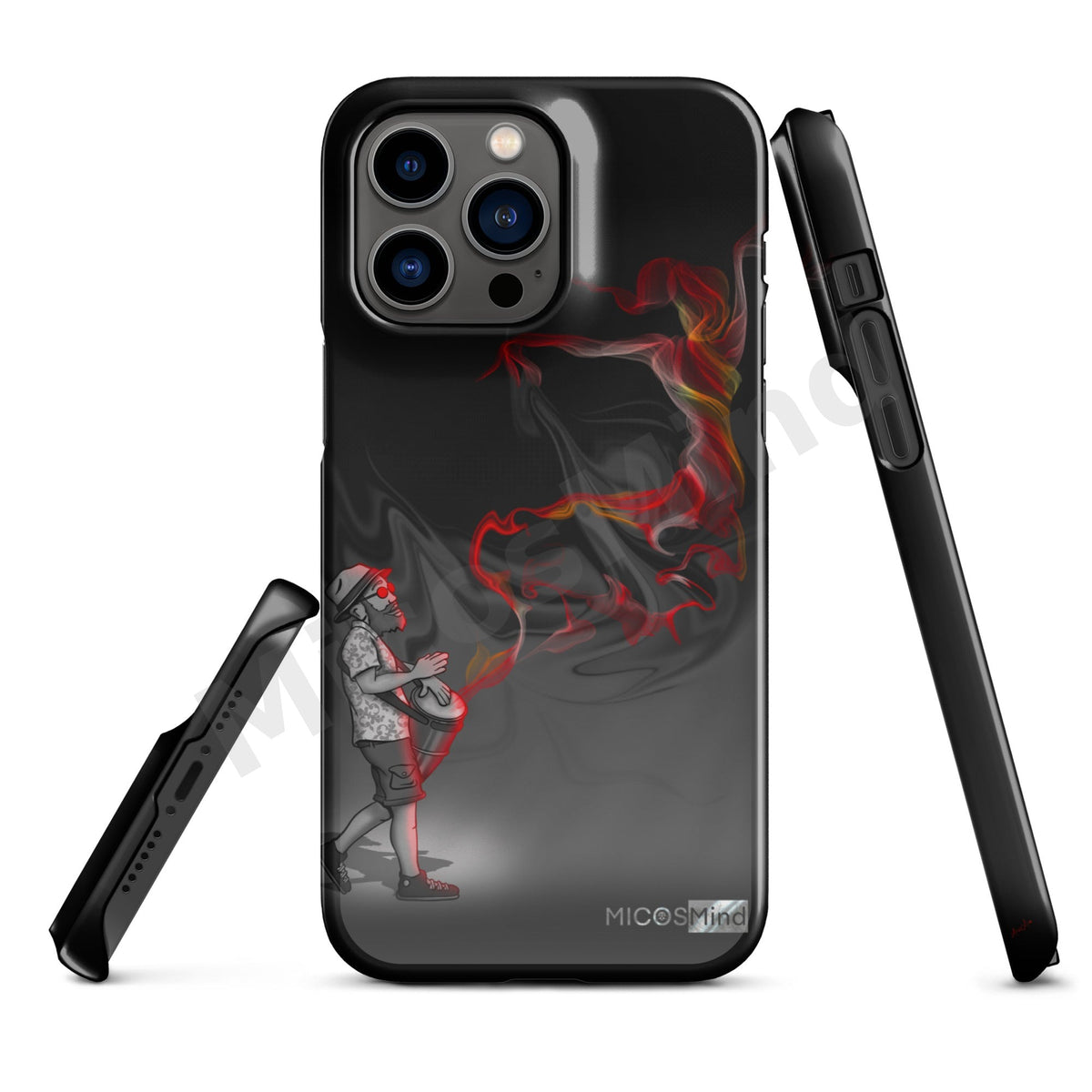 Freedom by Music 2 Snap iPhone Case, Drummer Smoke Art Art Phone Case by MicosMind