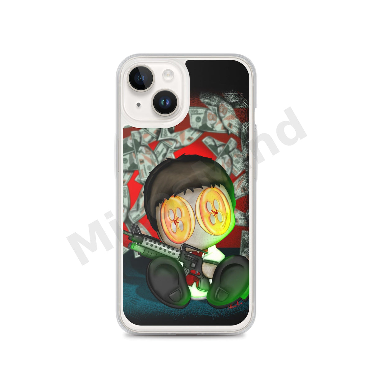 The Bad Guy Clear iPhone Case, Gangster Art Phone Case by MicosMind