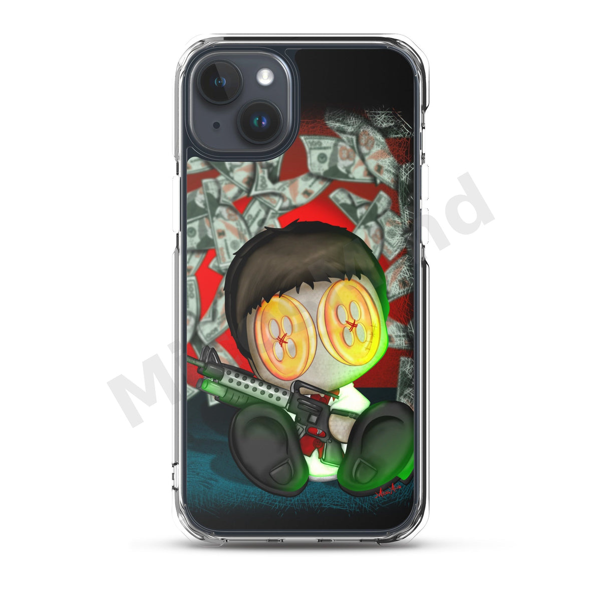 The Bad Guy Clear iPhone Case, Gangster Art Phone Case by MicosMind