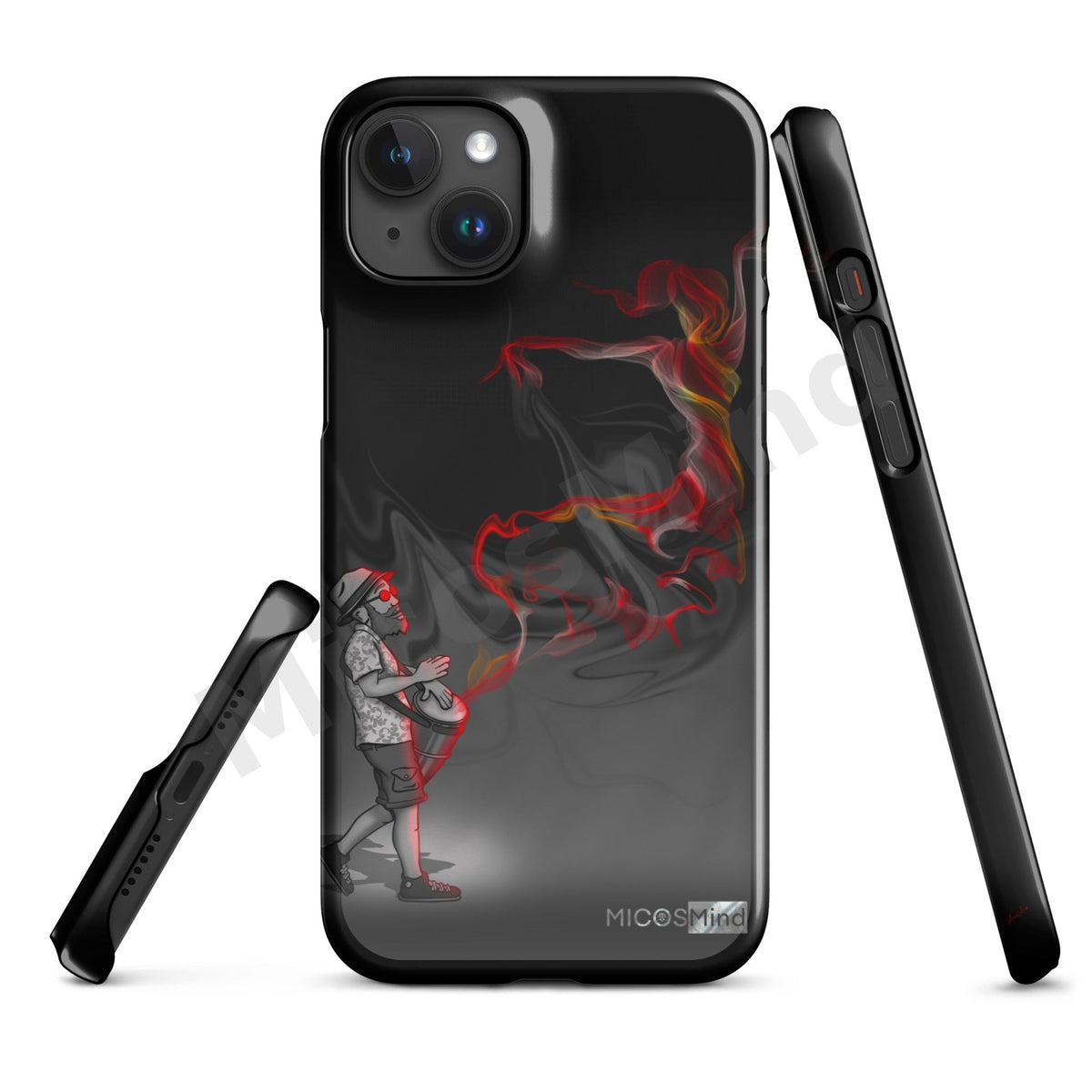 Freedom by Music 2 Snap iPhone Case, Drummer Smoke Art Art Phone Case by MicosMind