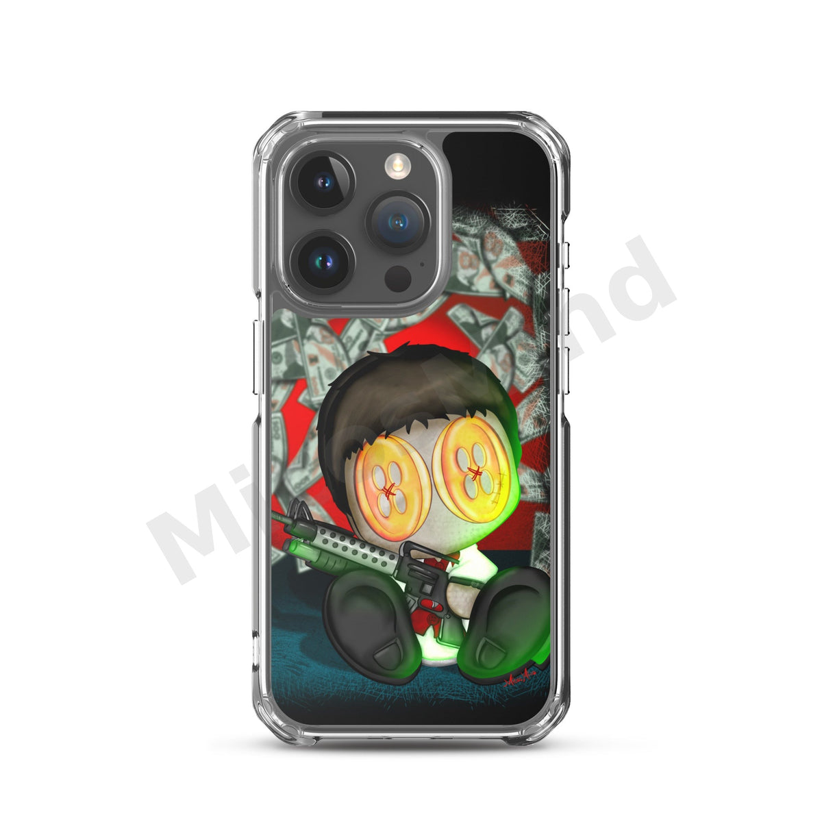 The Bad Guy Clear iPhone Case, Gangster Art Phone Case by MicosMind