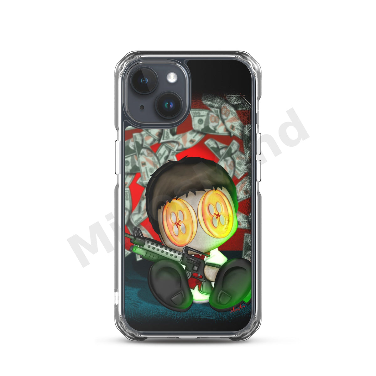 The Bad Guy Clear iPhone Case, Gangster Art Phone Case by MicosMind