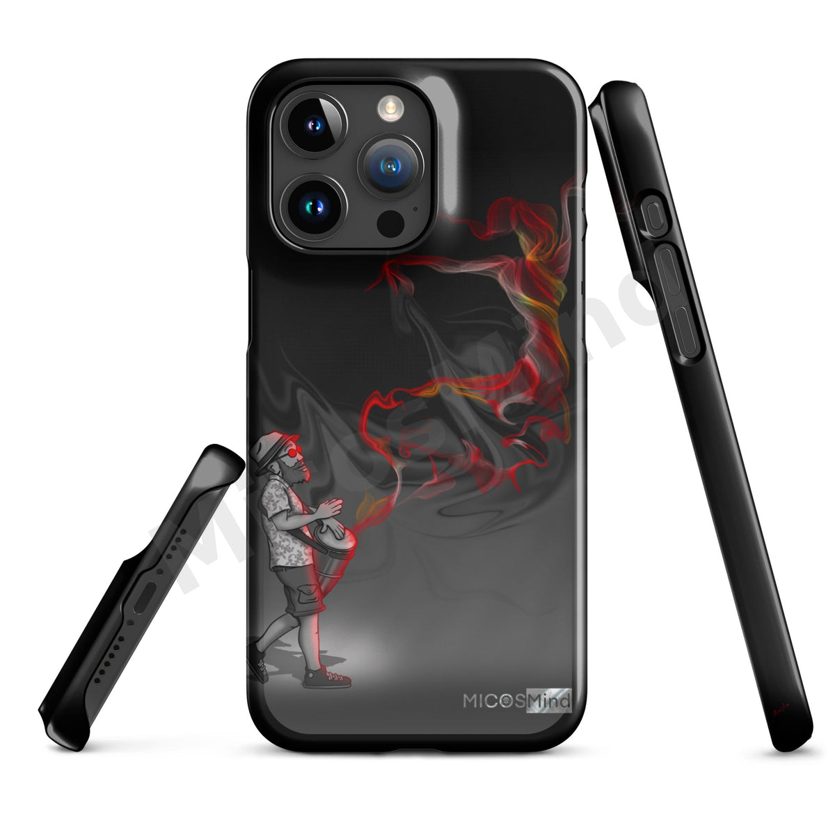 Freedom by Music 2 Snap iPhone Case, Drummer Smoke Art Art Phone Case by MicosMind