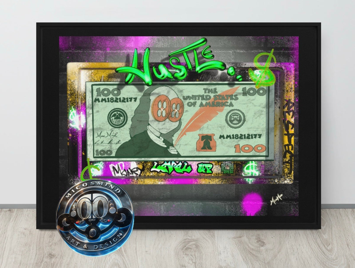Hustle/ Framed Canvas /Art