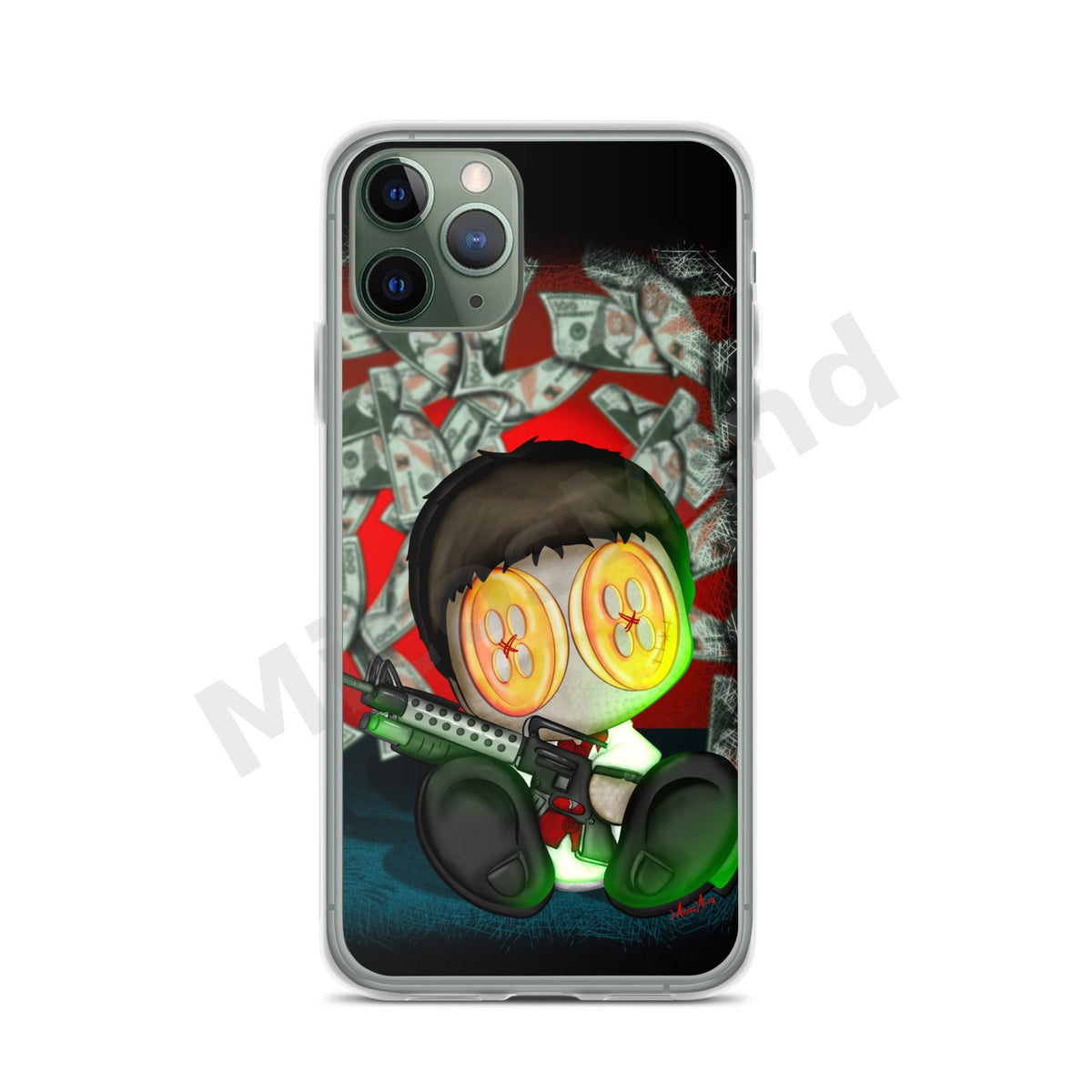 The Bad Guy Clear iPhone Case, Gangster Art Phone Case by MicosMind