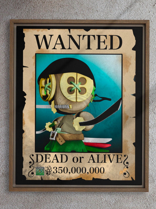 Wanted Pirate 16”X20” Framed canvas