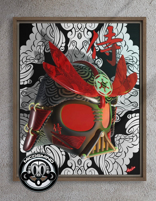 Crimson Shogun 16”x20” Framed Canvas
