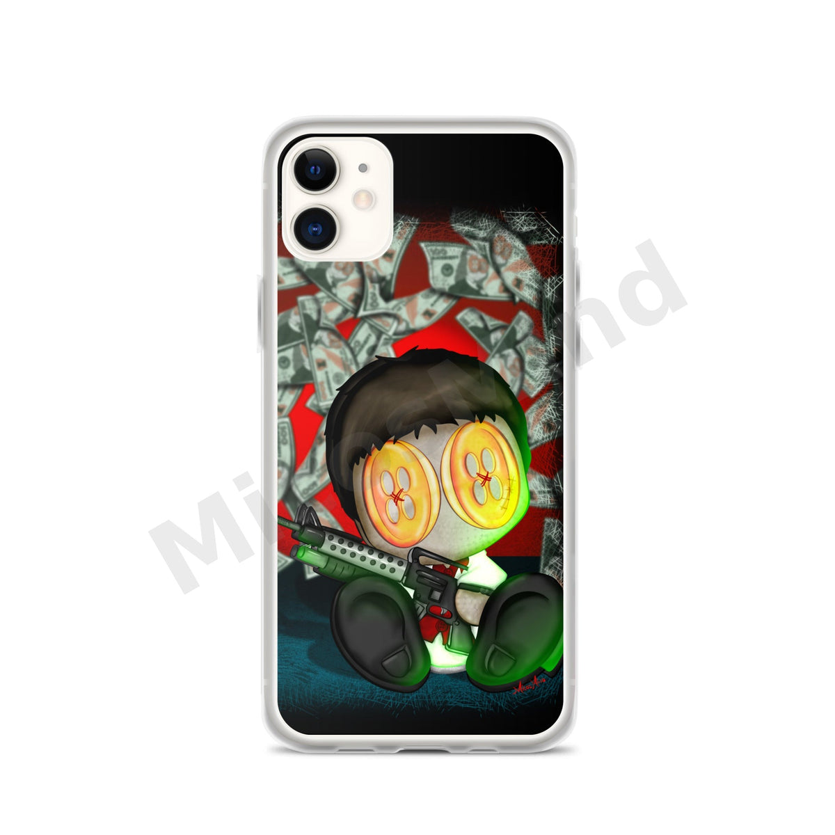 The Bad Guy Clear iPhone Case, Gangster Art Phone Case by MicosMind
