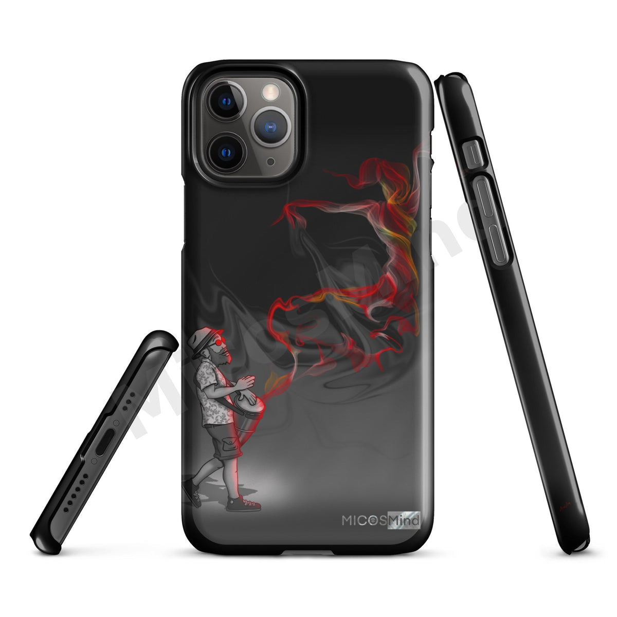 Freedom by Music 2 Snap iPhone Case, Drummer Smoke Art Art Phone Case by MicosMind