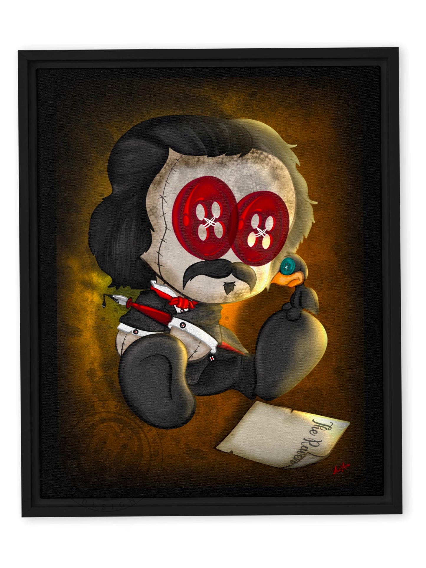 “Edgar” Framed canvas 16”x20”