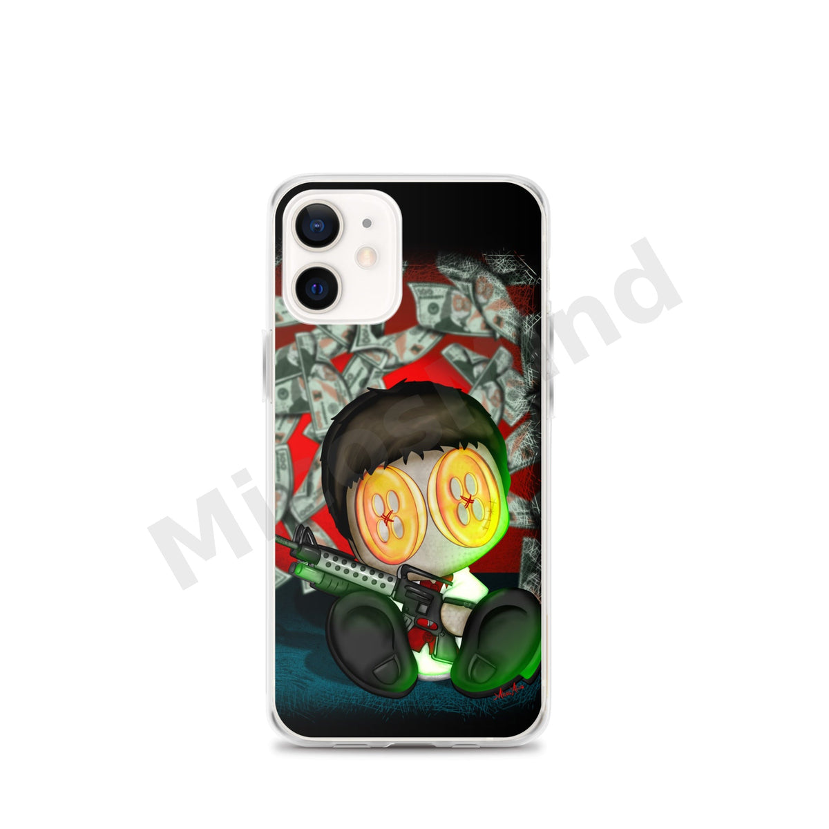 The Bad Guy Clear iPhone Case, Gangster Art Phone Case by MicosMind