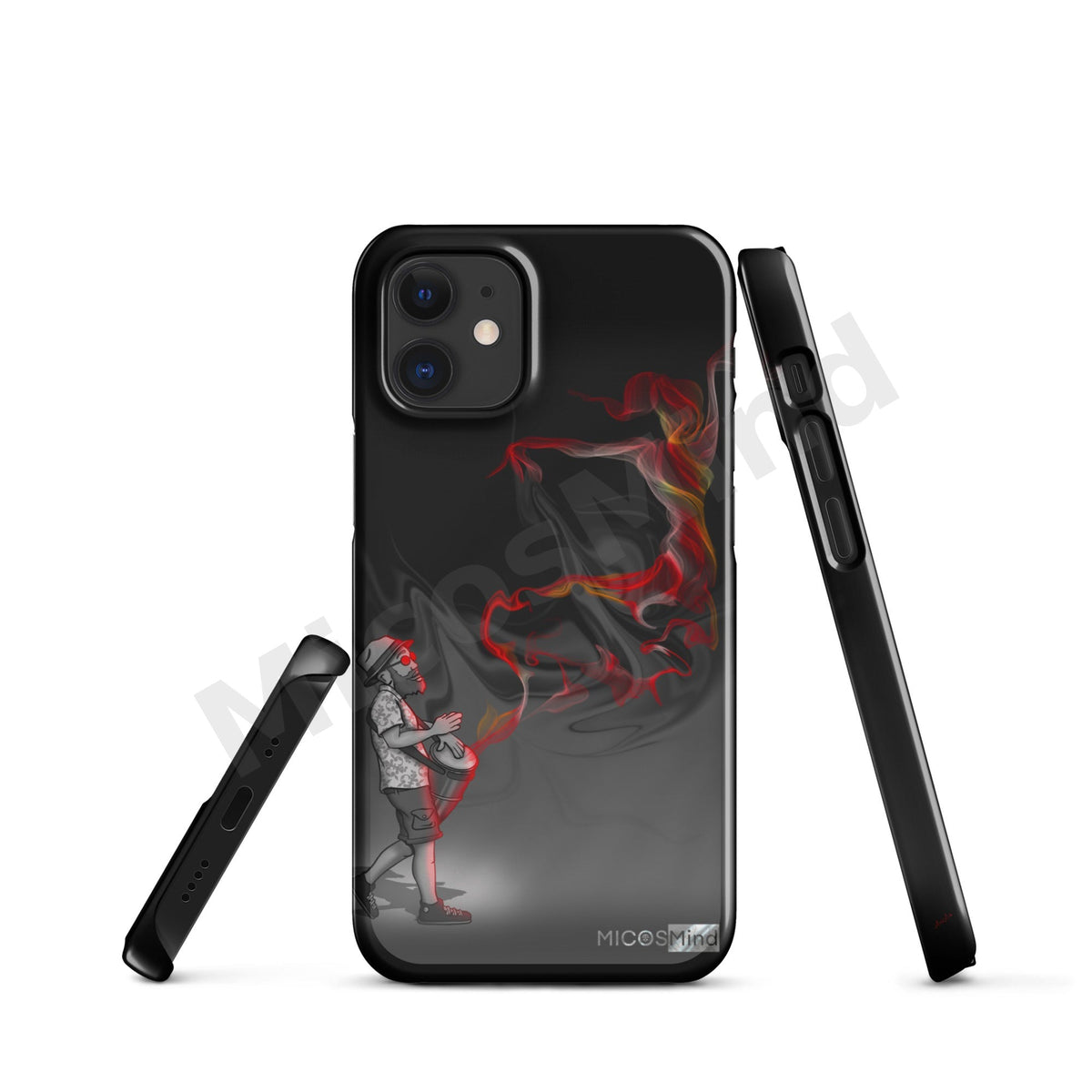 Freedom by Music 2 Snap iPhone Case, Drummer Smoke Art Art Phone Case by MicosMind
