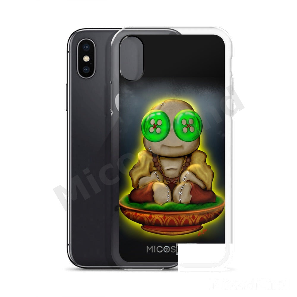 The Enlightened Stitch iPhone Clear Case, Zen Pop Art Phone Case by MicosMind