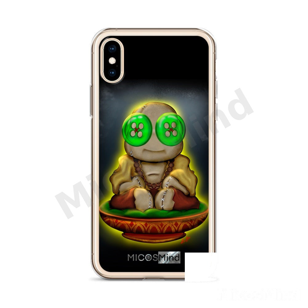 The Enlightened Stitch iPhone Clear Case, Zen Pop Art Phone Case by MicosMind