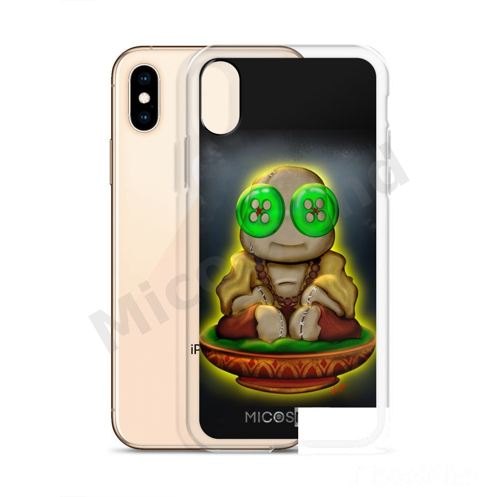 The Enlightened Stitch iPhone Clear Case, Zen Pop Art Phone Case by MicosMind