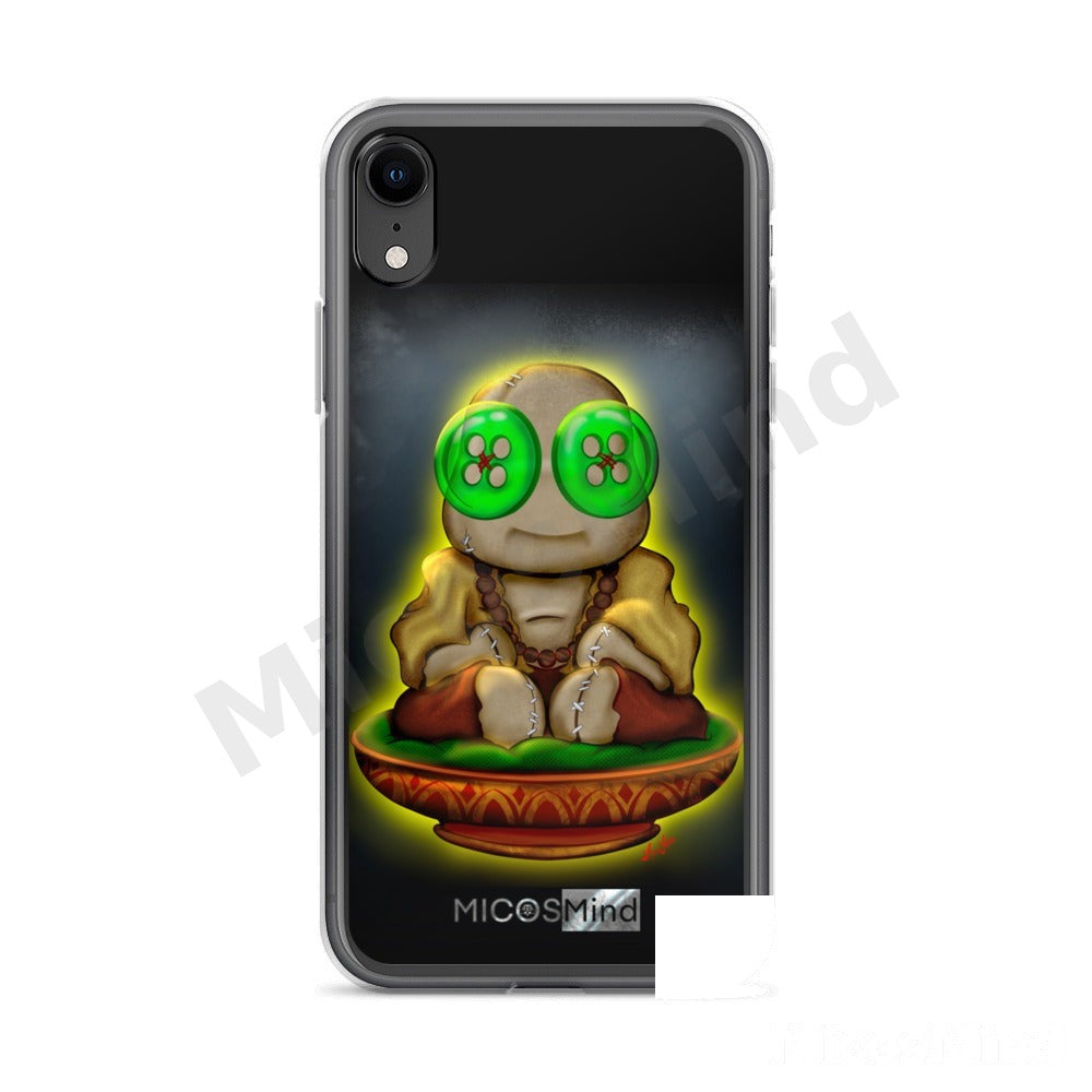 The Enlightened Stitch iPhone Clear Case, Zen Pop Art Phone Case by MicosMind