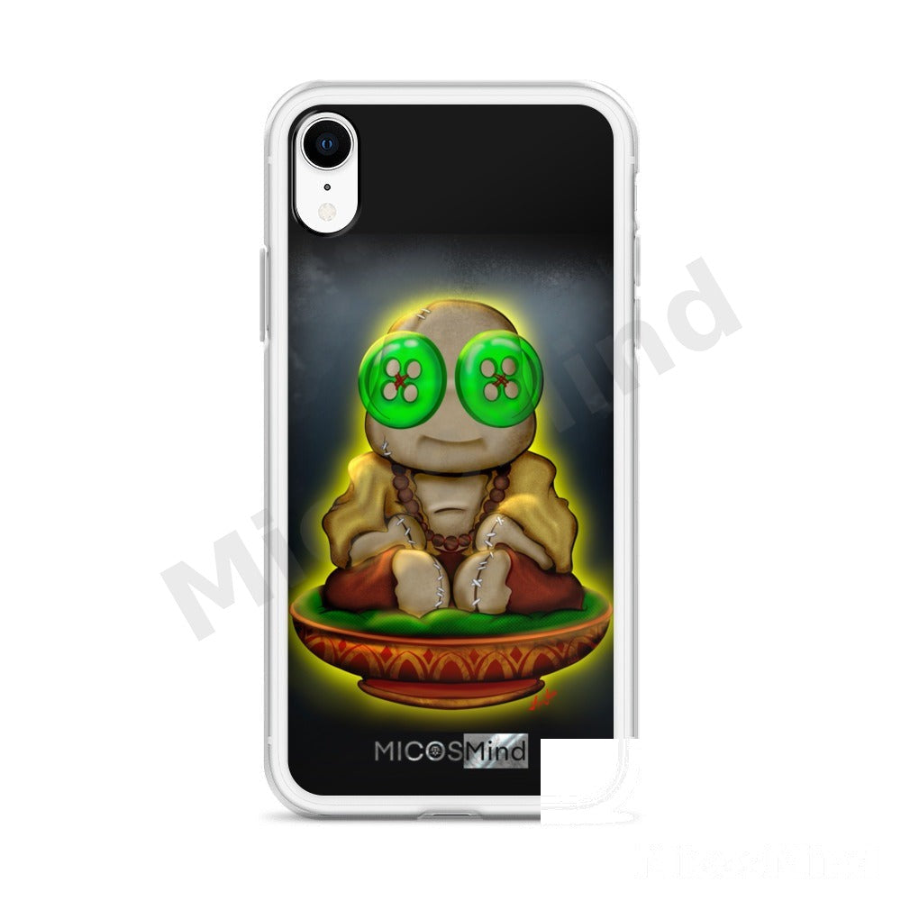 The Enlightened Stitch iPhone Clear Case, Zen Pop Art Phone Case by MicosMind