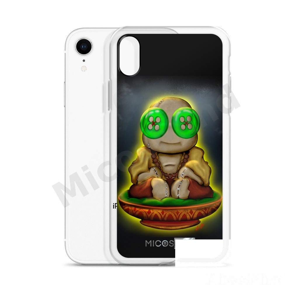 The Enlightened Stitch iPhone Clear Case, Zen Pop Art Phone Case by MicosMind