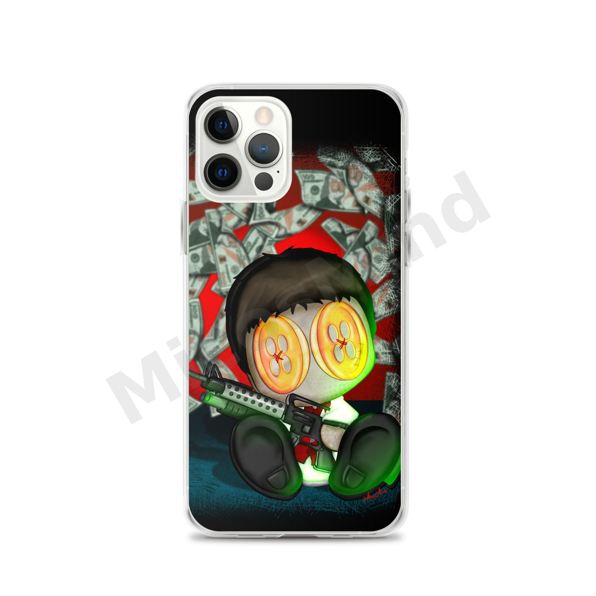 The Bad Guy Clear iPhone Case, Gangster Art Phone Case by MicosMind