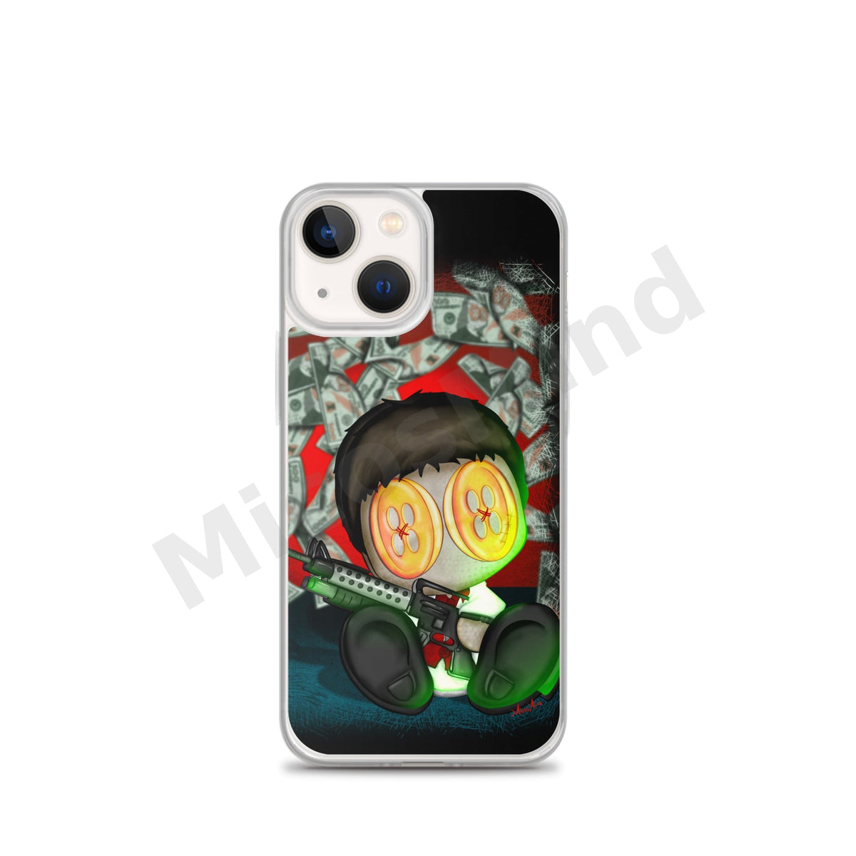 The Bad Guy Clear iPhone Case, Gangster Art Phone Case by MicosMind