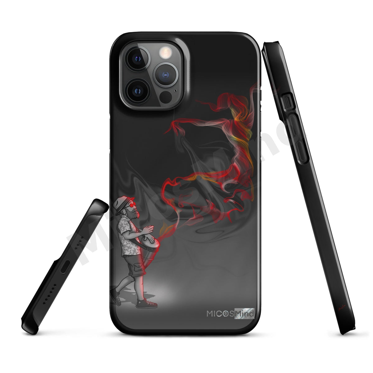 Freedom by Music 2 Snap iPhone Case, Drummer Smoke Art Art Phone Case by MicosMind