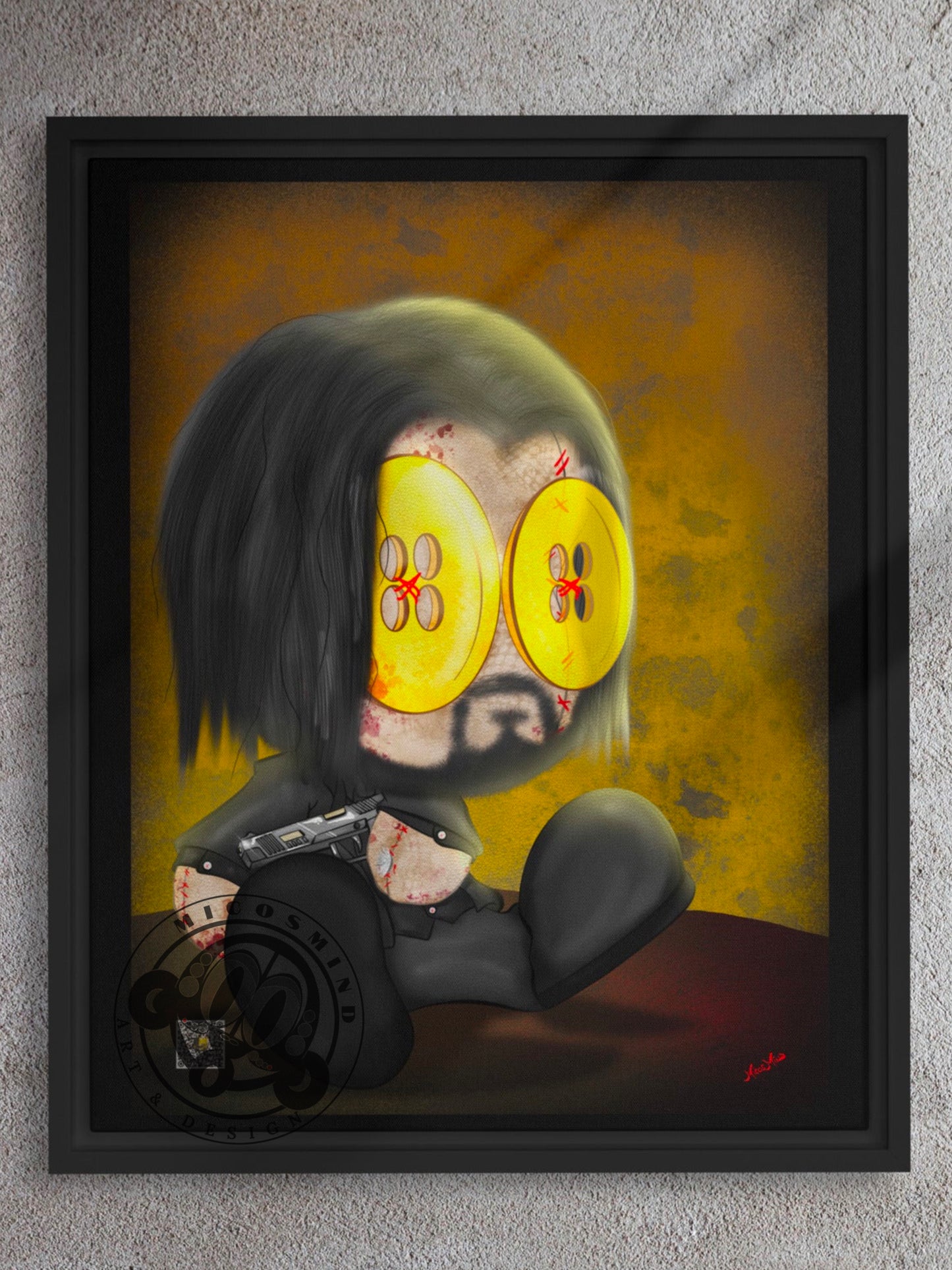 “John” Framed canvas