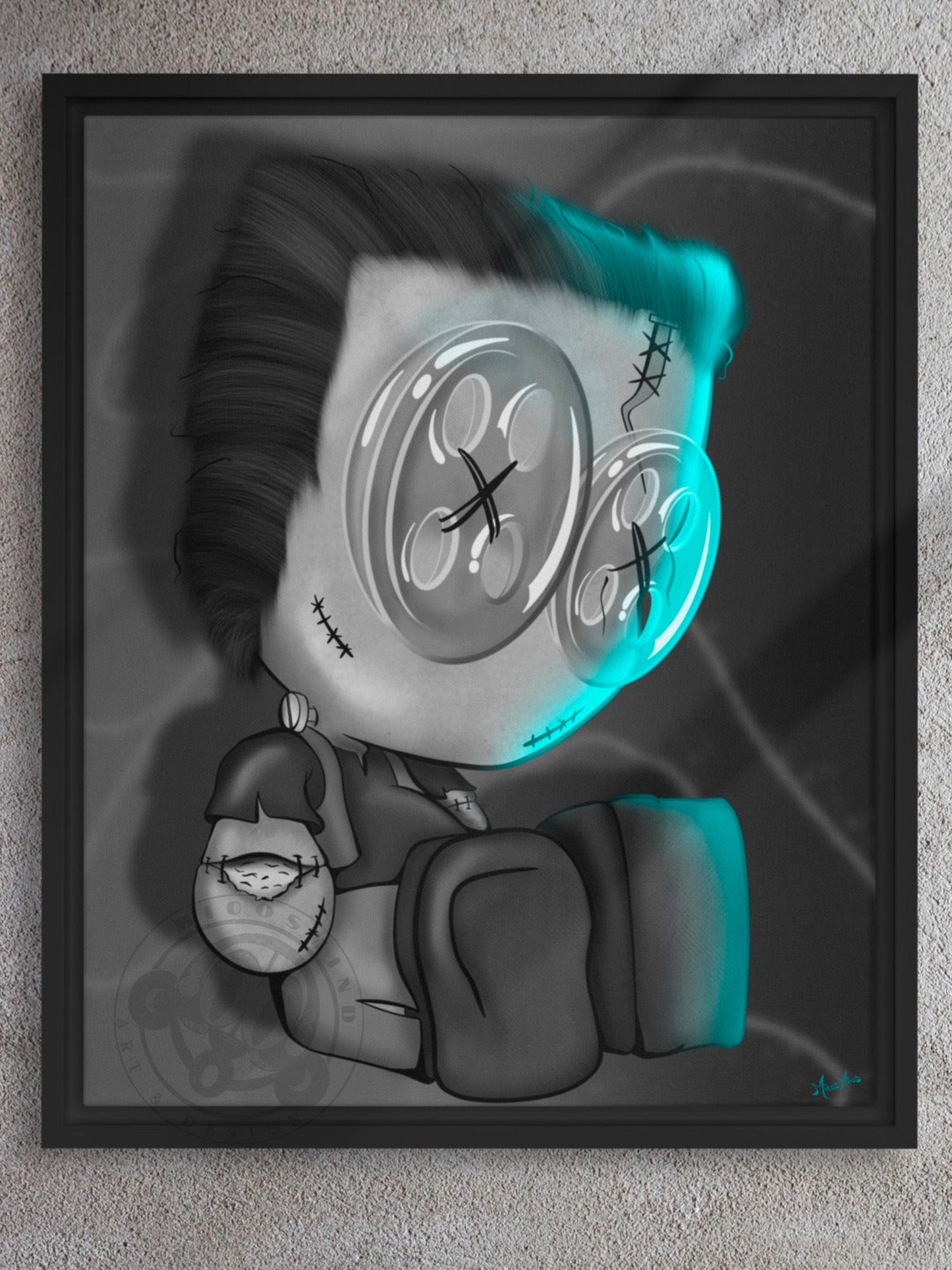 “Frank” Framed canvas 16”x20”