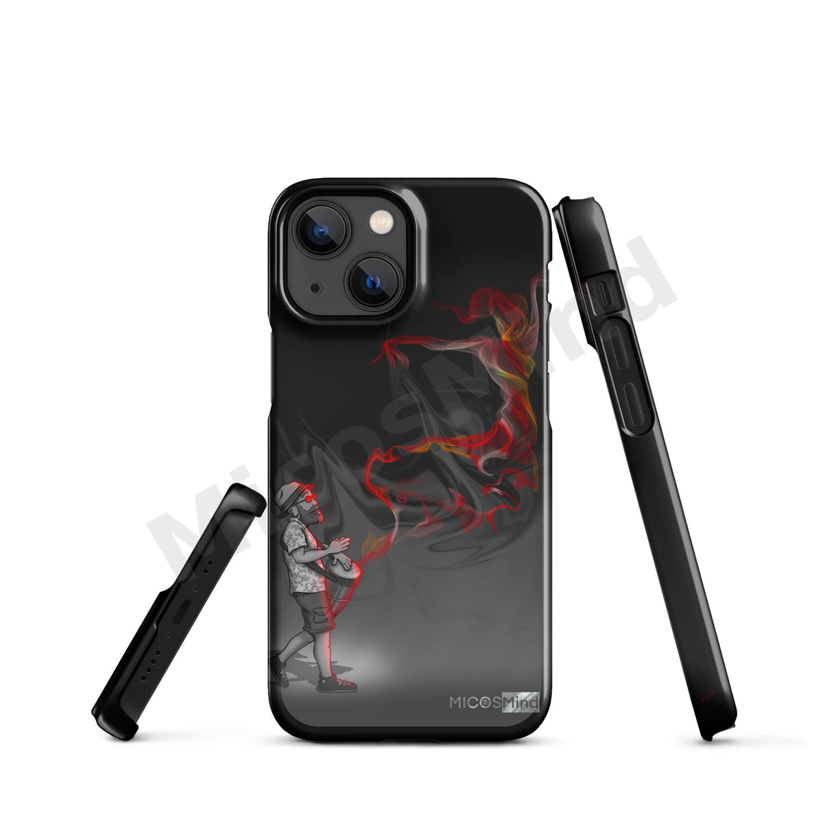 Freedom by Music 2 Snap iPhone Case, Drummer Smoke Art Art Phone Case by MicosMind