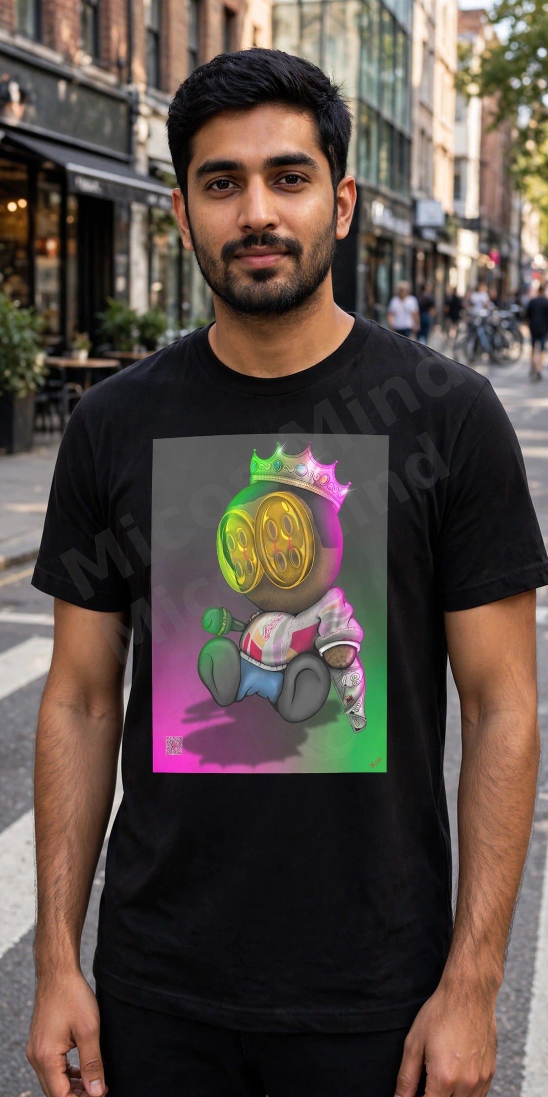 90s Hip Hop 1 Unisex T-Shirt, Crowned Rap King Graphic Tee by MicosMind