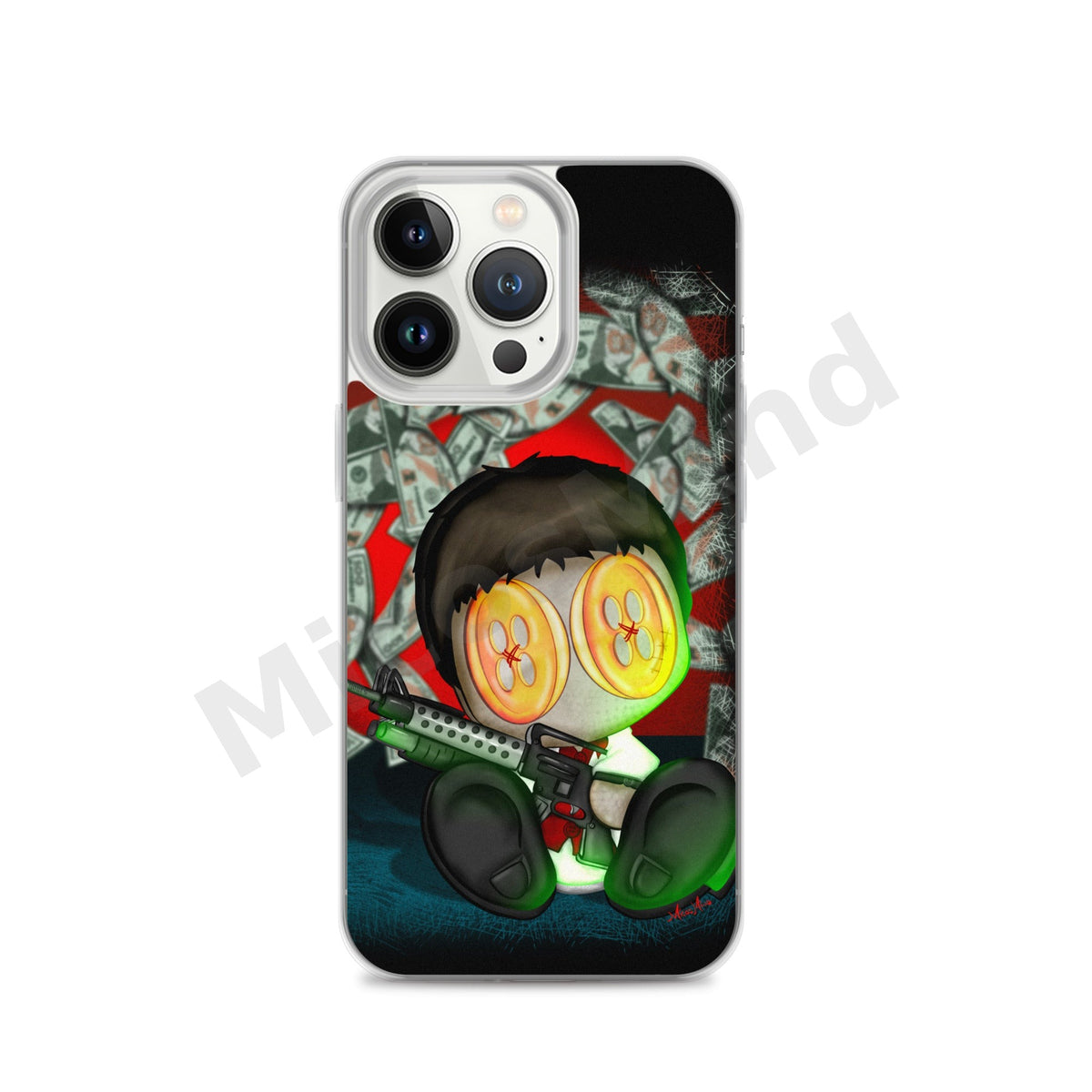 The Bad Guy Clear iPhone Case, Gangster Art Phone Case by MicosMind