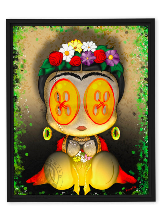 Spanish Doll Framed canvas 16”x20”