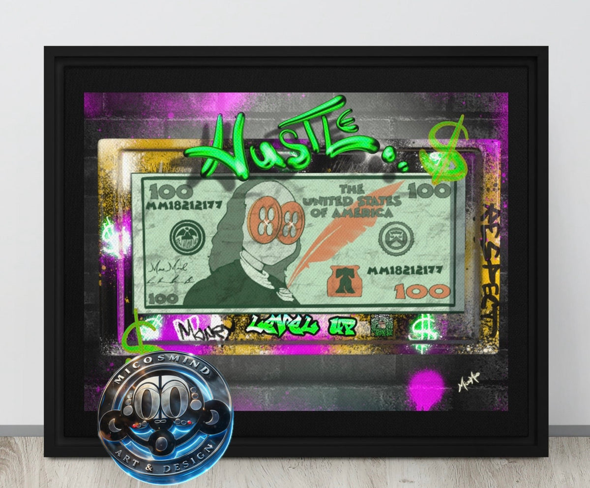 Hustle/ Framed Canvas /Art