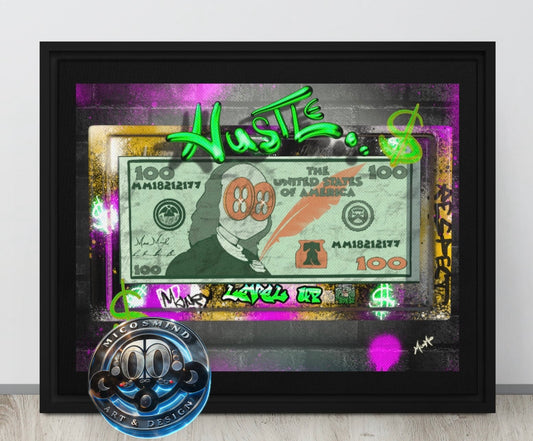 Hustle/ Framed Canvas /Art