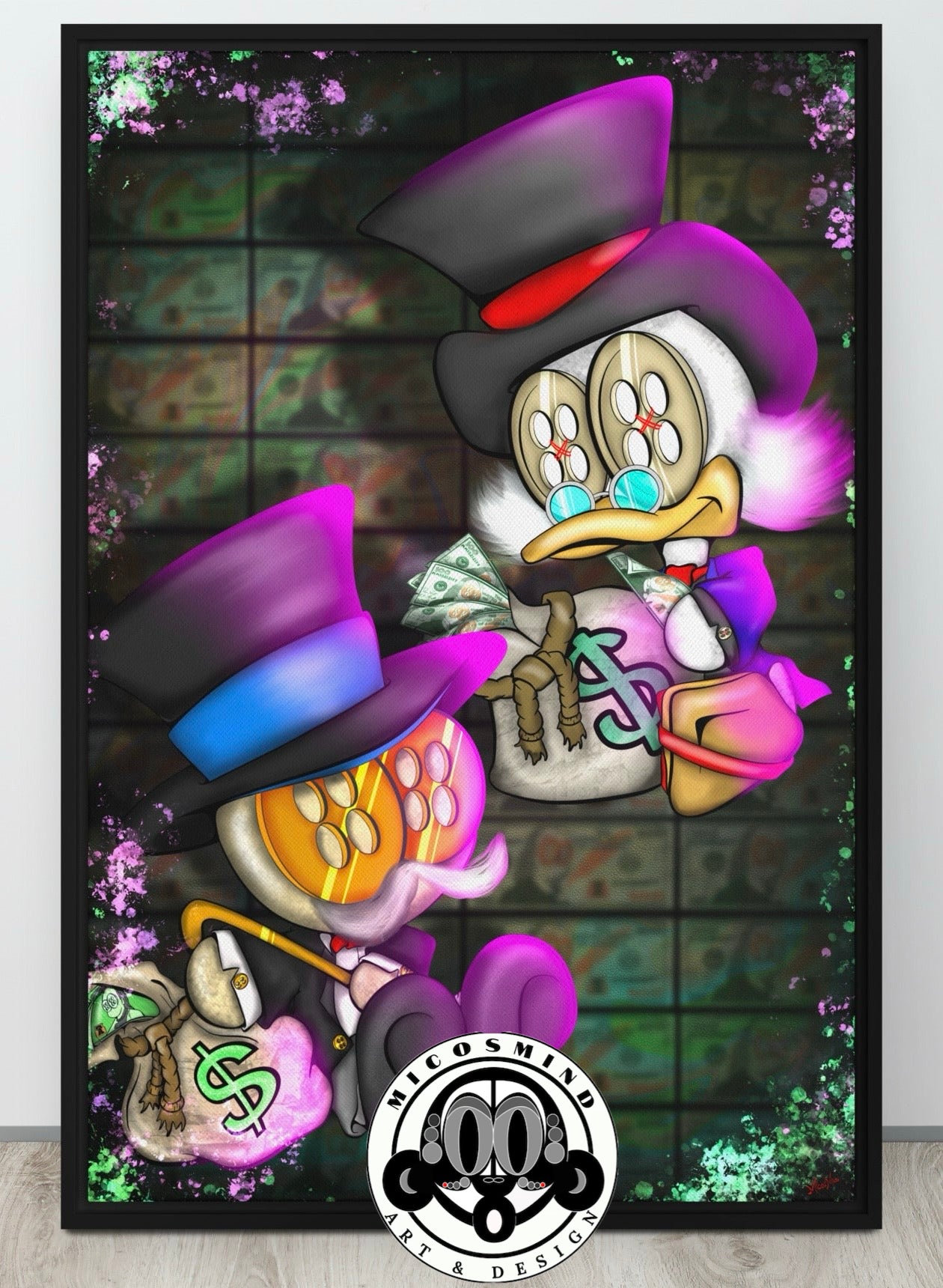 Battle of the Billionaires | Framed Canvas
