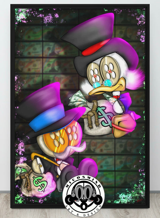 Battle of the Billionaires | Framed Canvas